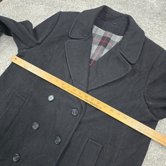 Vintage Mackintosh Peacoat Womens XL Black Wool Classic Made in USA READ - Picture 11 of 14